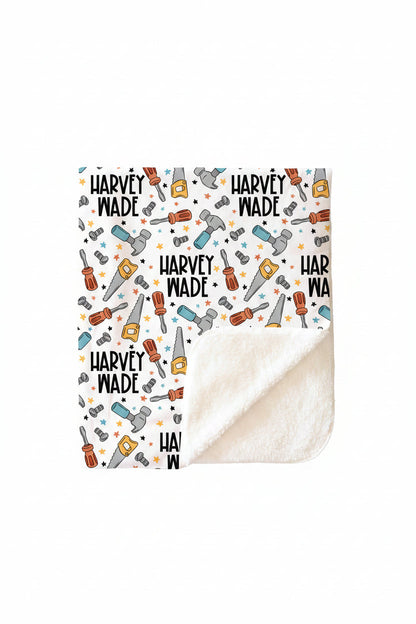 Hammer Time Personalized Kids Blanket