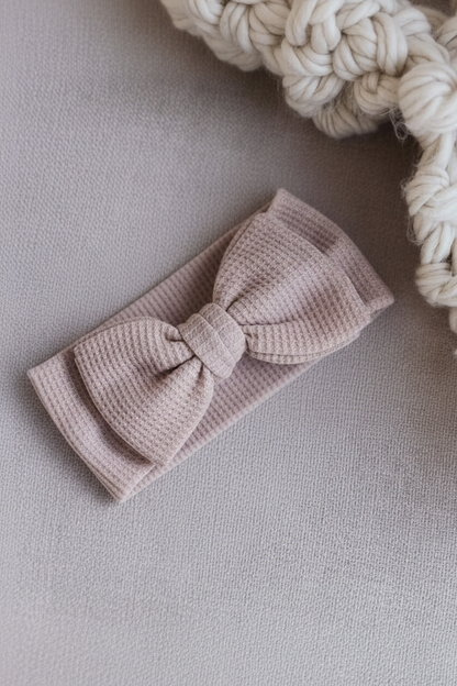 Large Waffle Knit Bow | Blossom