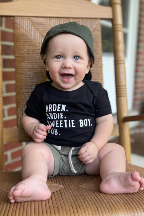 Personalized Nickname Graphic Bodysuit | Black