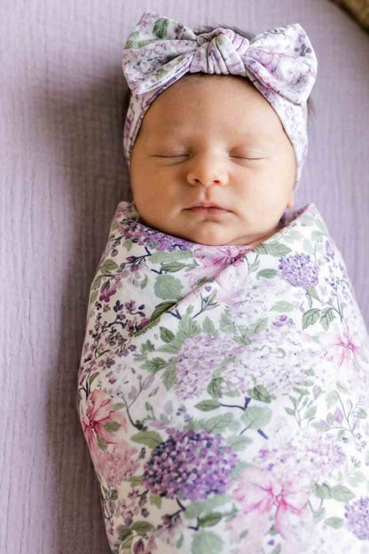 Knit Large Bow Headwrap | Lavender Lullaby