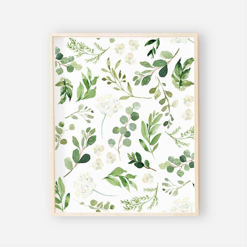Leafy Greenery Bundled Digital Nursery Art