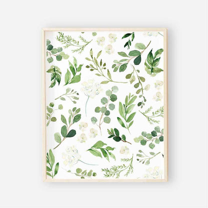 Leafy Greenery Bundled Digital Nursery Art