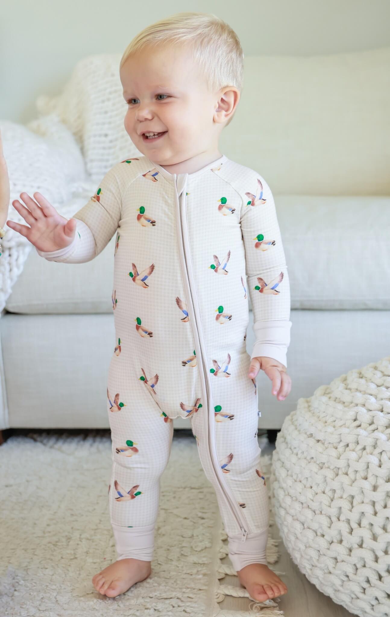 Convertible Bamboo Zip Romper | Little Mallard