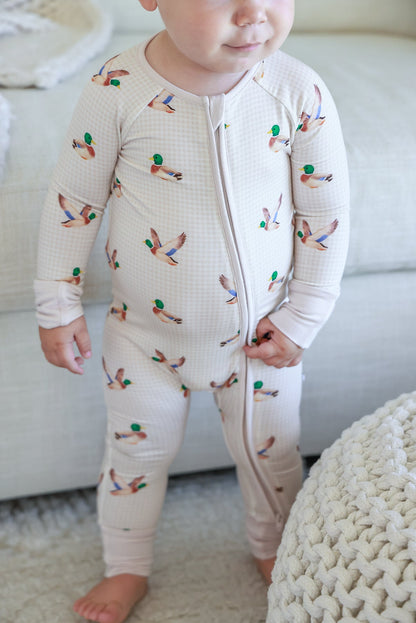 Convertible Bamboo Zip Romper | Little Mallard