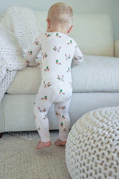 Convertible Bamboo Zip Romper | Little Mallard