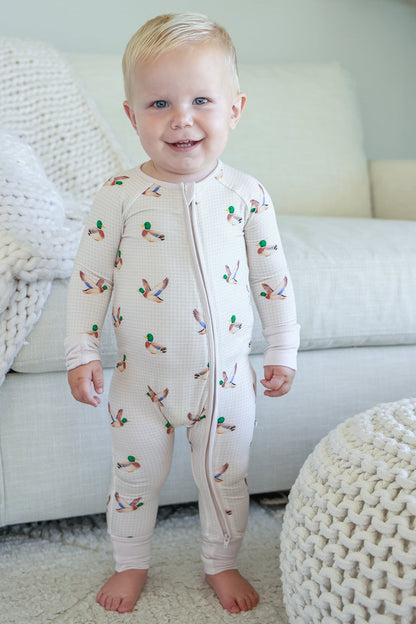Convertible Bamboo Zip Romper | Little Mallard