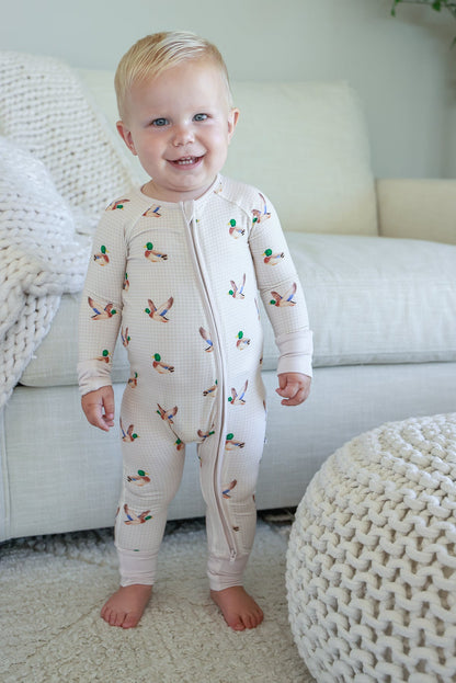 Convertible Bamboo Zip Romper | Little Mallard