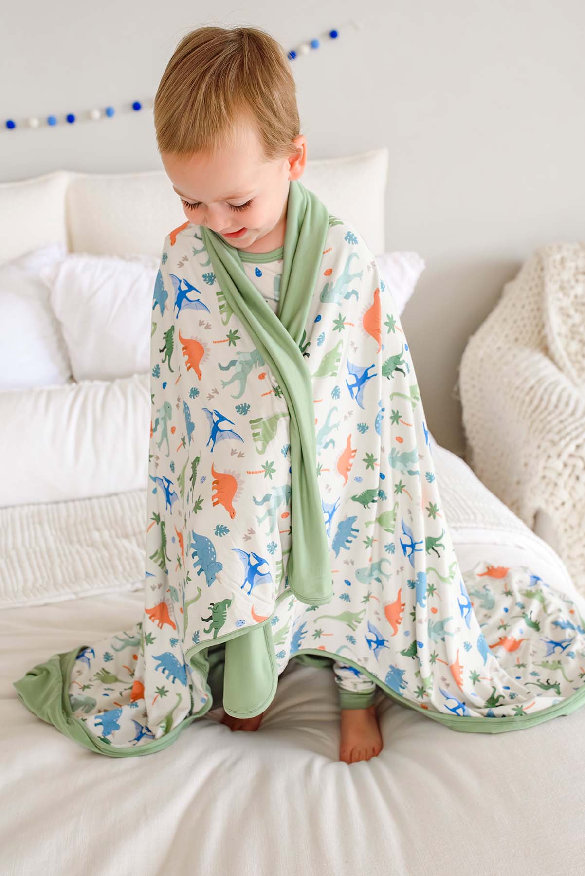 Double Sided Bamboo Blanket | Little Fossil Neutral
