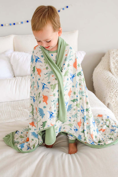 Double Sided Bamboo Blanket | Little Fossil Neutral