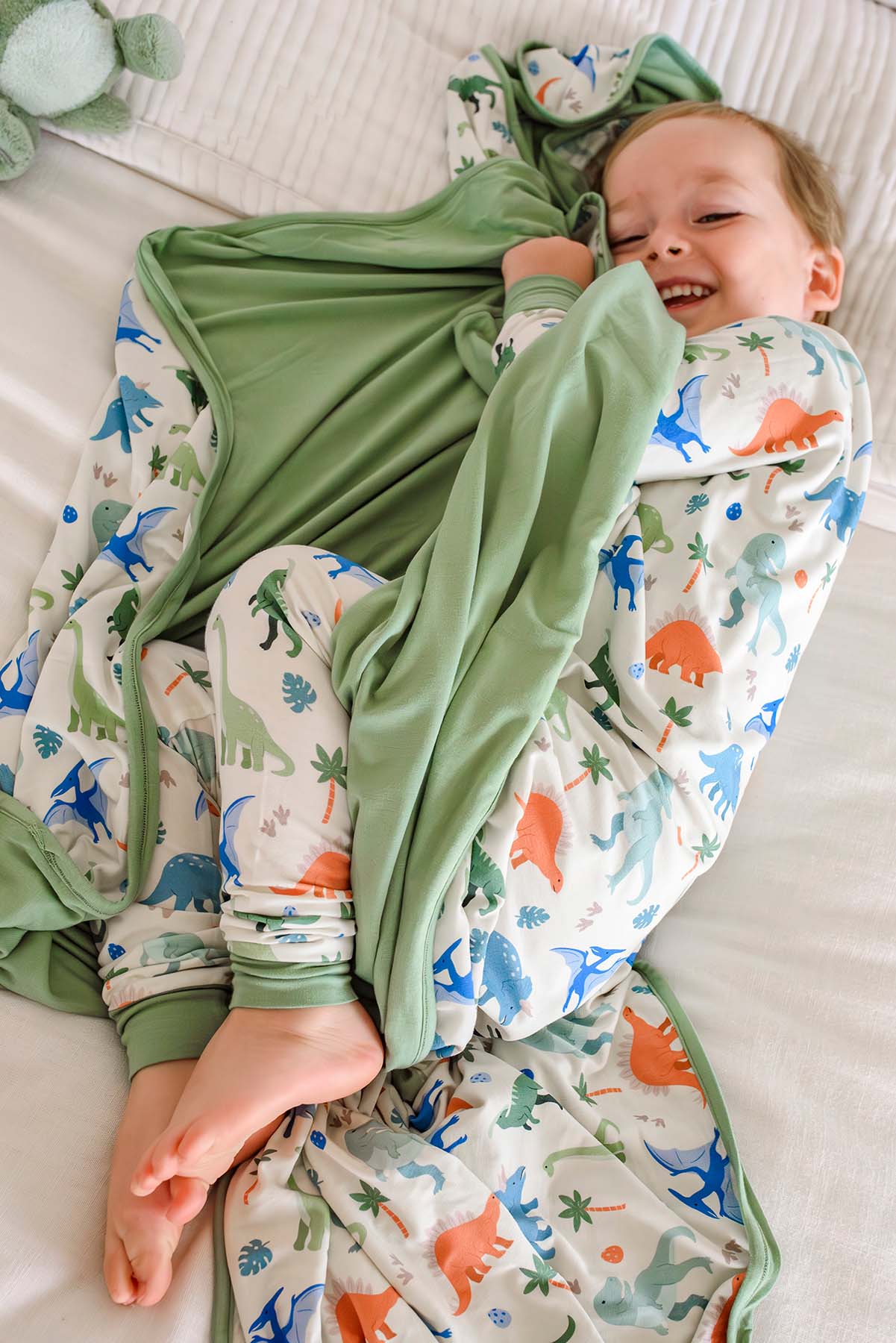 Double Sided Bamboo Blanket | Little Fossil Neutral