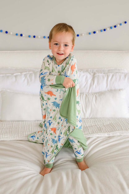 Double Sided Bamboo Blanket | Little Fossil Neutral