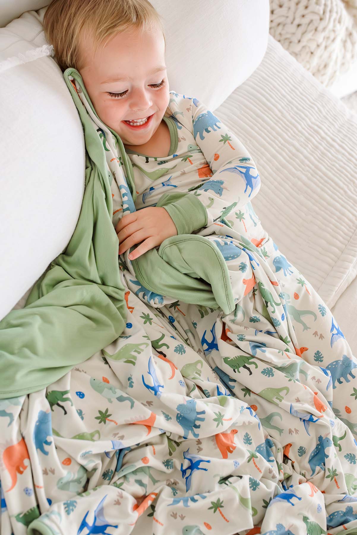 Double Sided Bamboo Blanket | Little Fossil Neutral