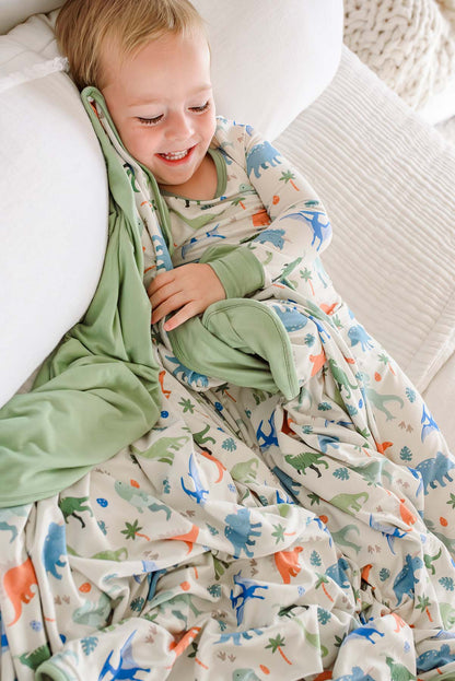 Double Sided Bamboo Blanket | Little Fossil Neutral