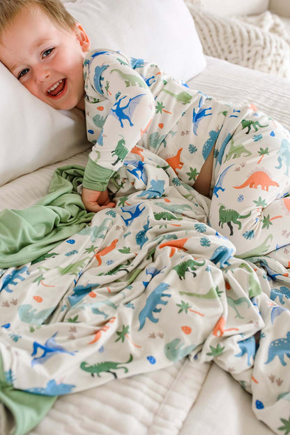 Double Sided Bamboo Blanket | Little Fossil Neutral