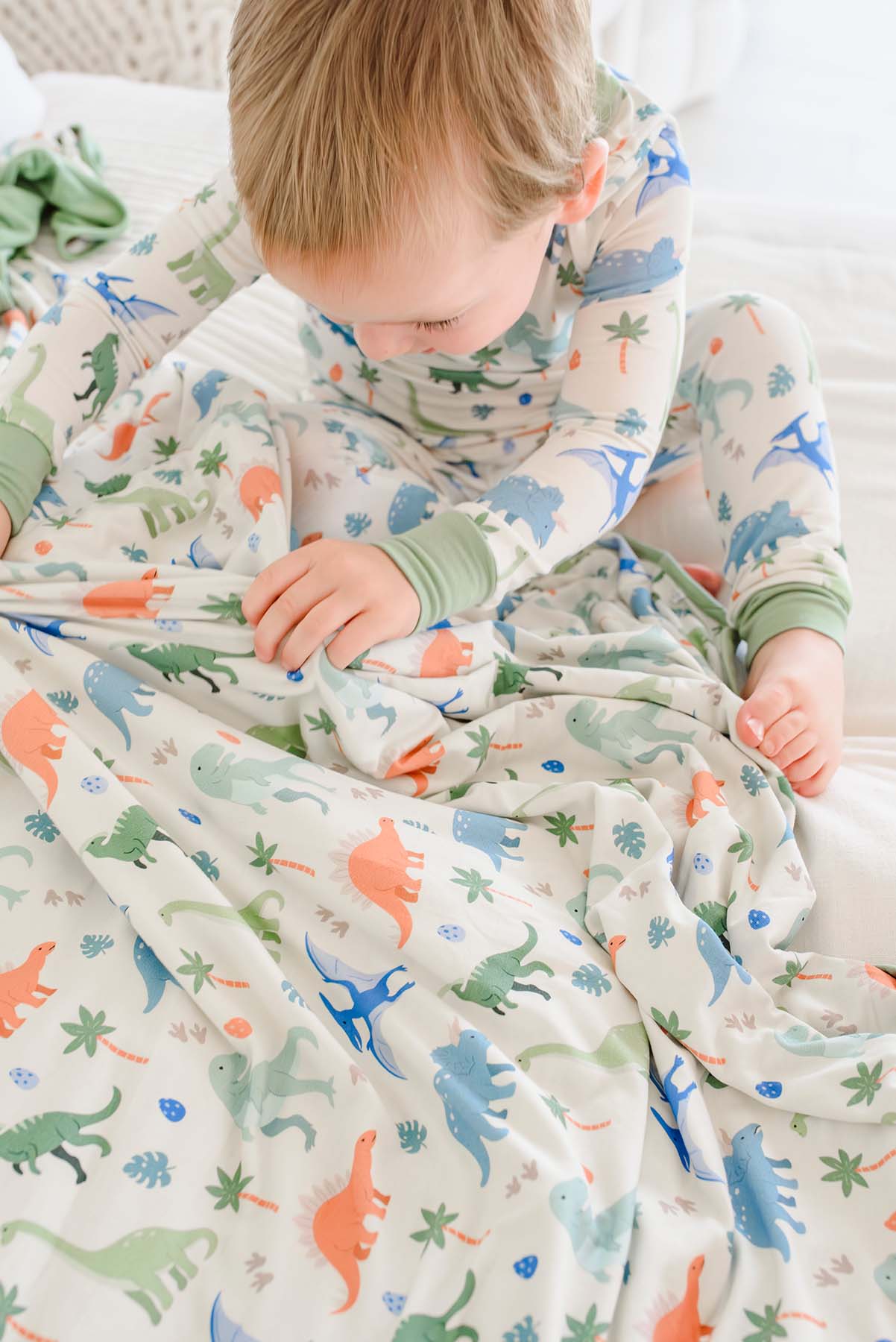 Double Sided Bamboo Blanket | Little Fossil Neutral