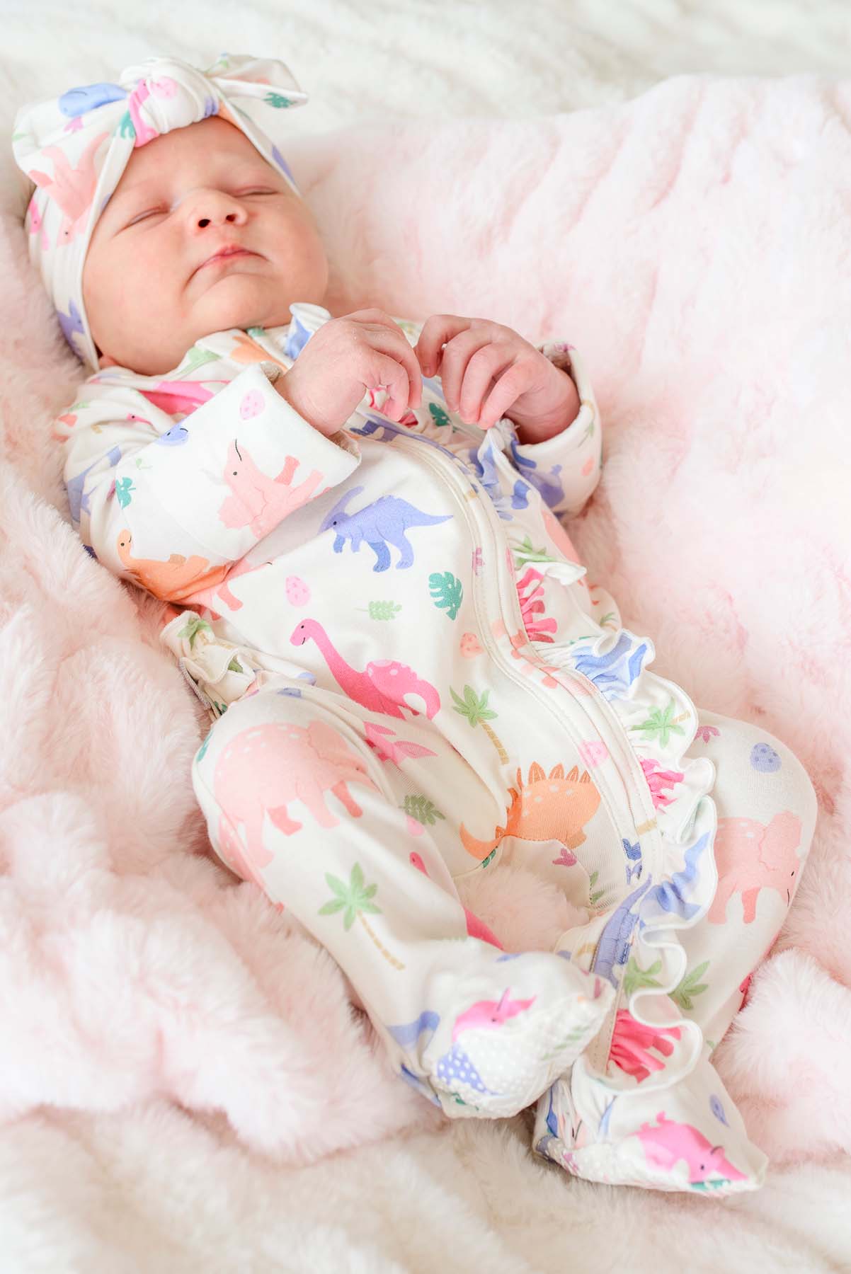 Knit Large Bow Bamboo Headwrap | Little Fossil Pink