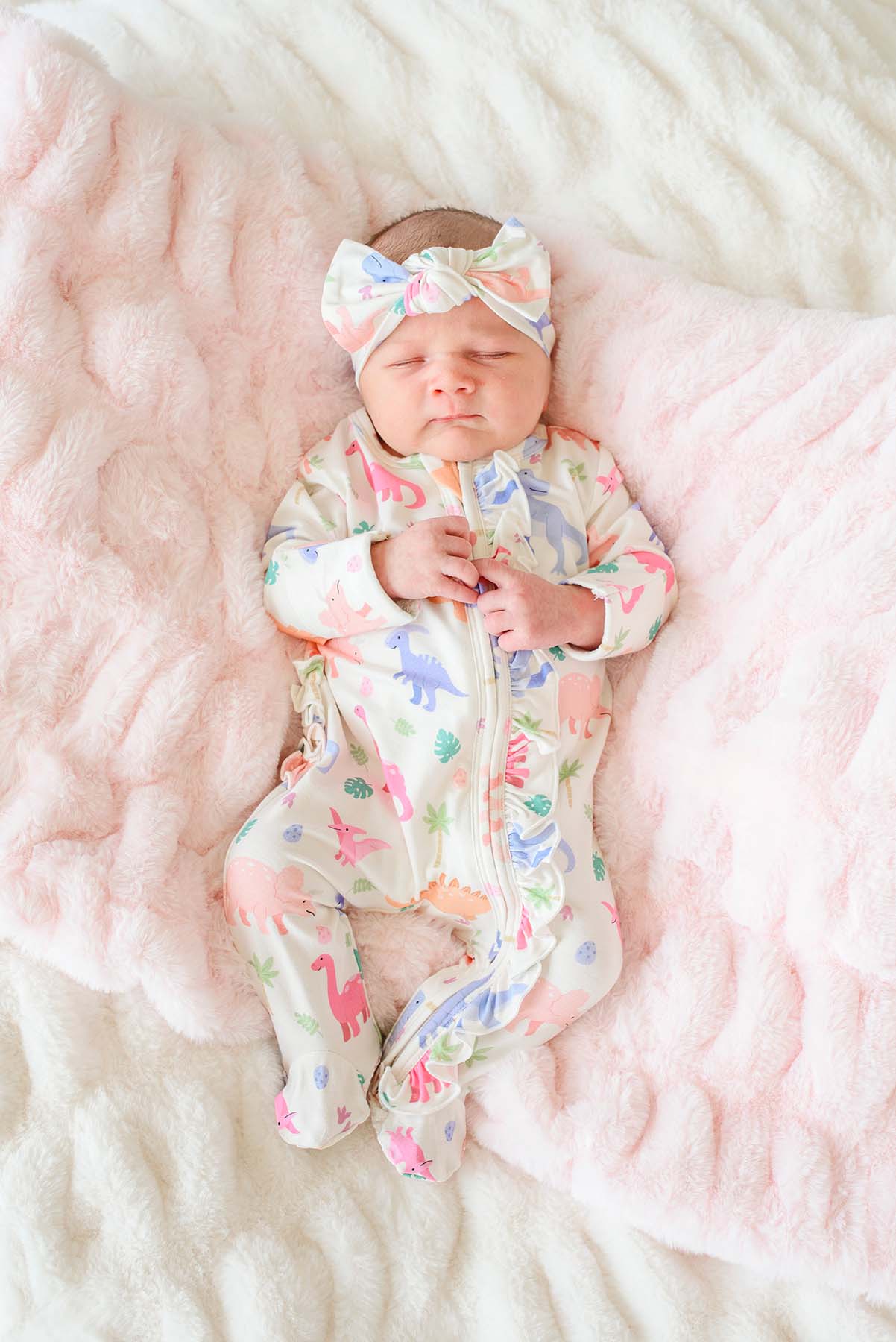 Knit Large Bow Bamboo Headwrap | Little Fossil Pink