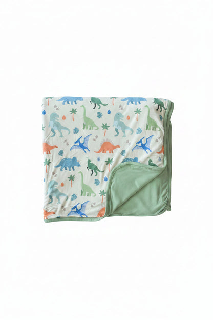 Double Sided Bamboo Blanket | Little Fossil Neutral