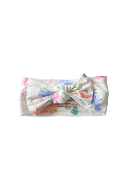 Knit Large Bow Bamboo Headwrap | Little Fossil Pink