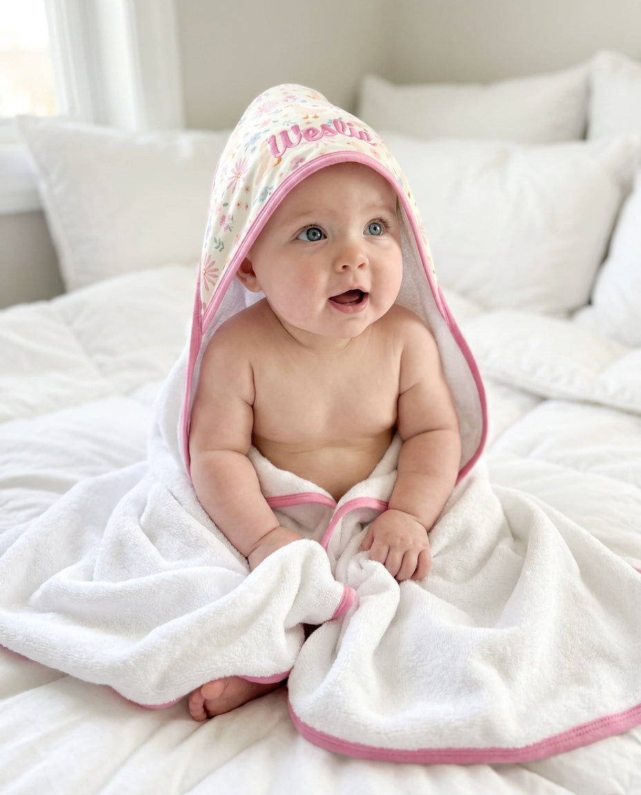 Embroidered Bamboo Hooded Towel | Loosey Goose