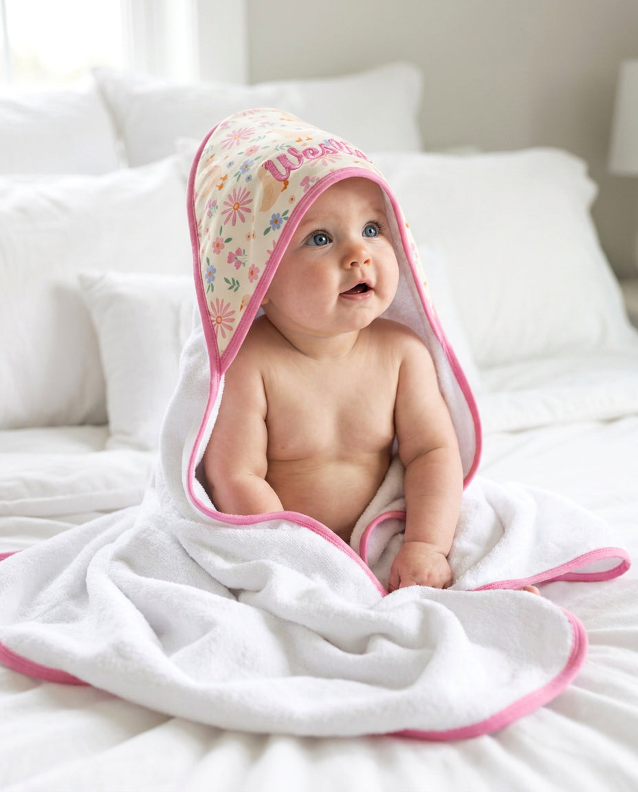 Embroidered Bamboo Hooded Towel | Loosey Goose