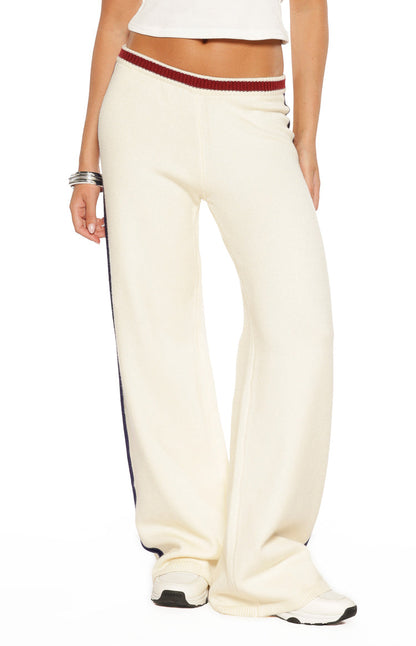 Luna Cream Knit Jacquard Track Pants