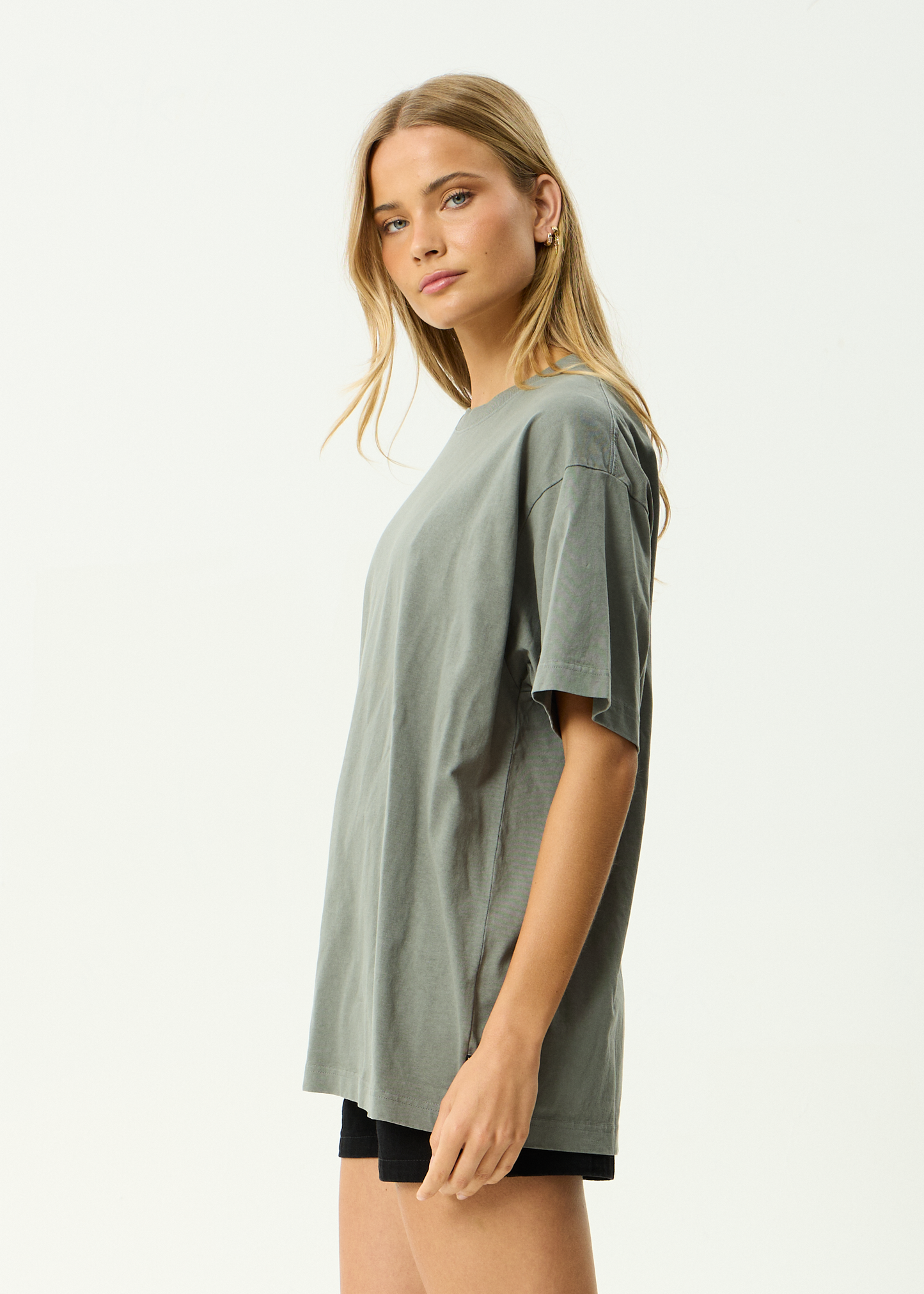 AFENDS Mens Genesis - Heavyweight Boxy Tee - Washed Sycamore