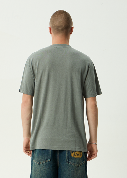 AFENDS Mens Classic - Retro Tee - Washed Sycamore