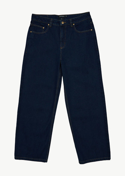 AFENDS Mens Pablo - Denim Baggy Jean - Ink