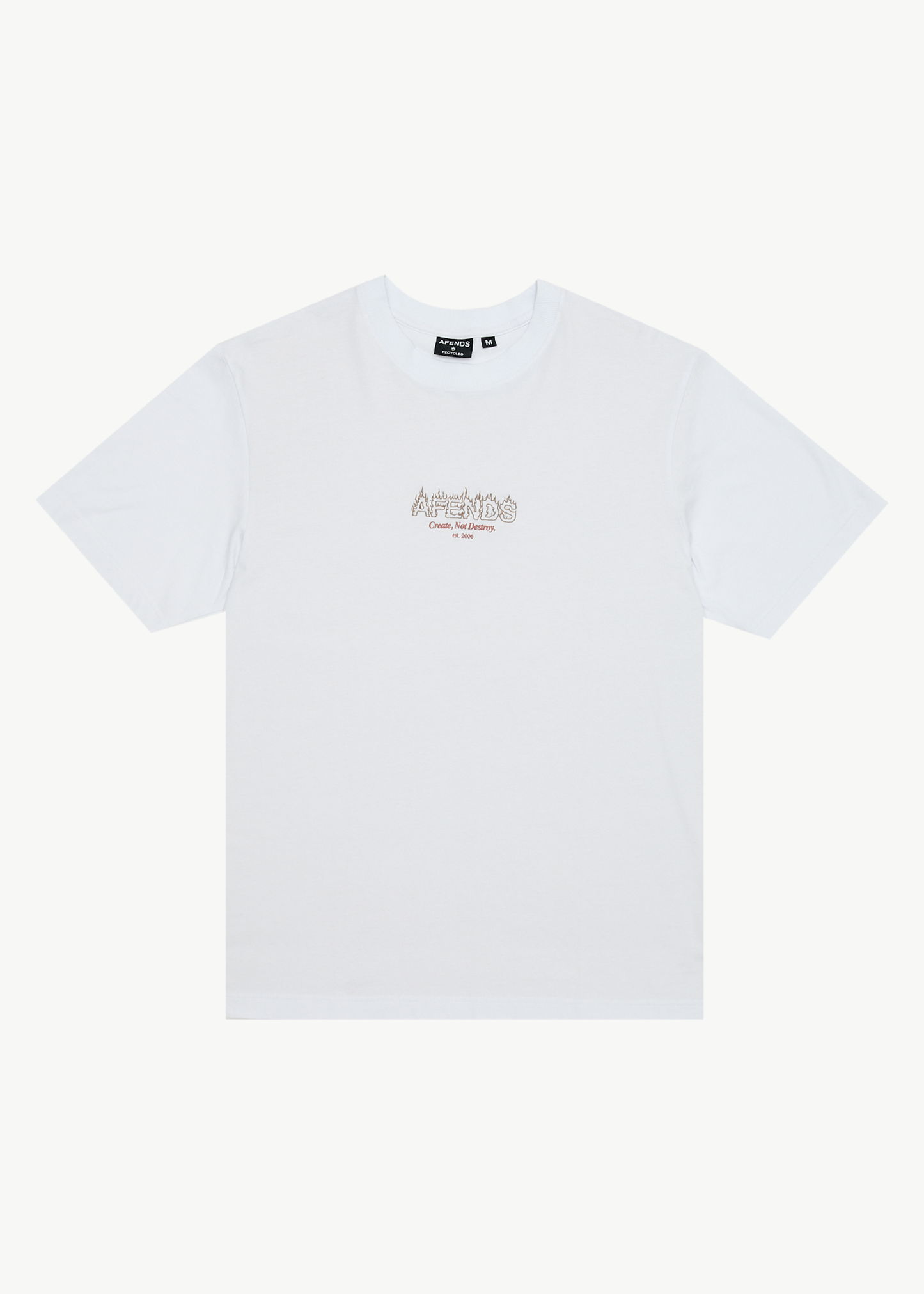 AFENDS Mens Ember - Retro Tee - White
