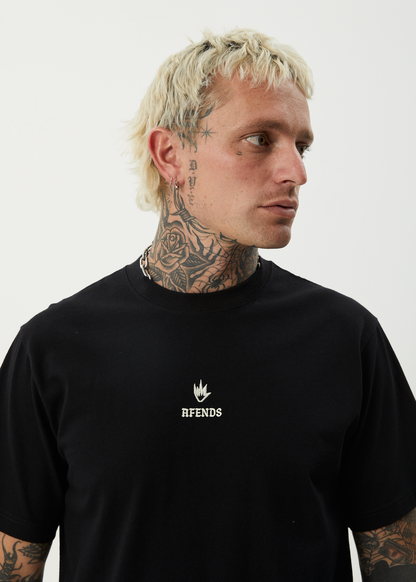 AFENDS Mens Burnin - Retro Tee - Black