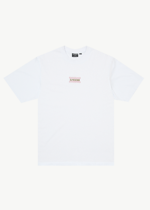 AFENDS Mens Sixsixsix - Retro Tee - White