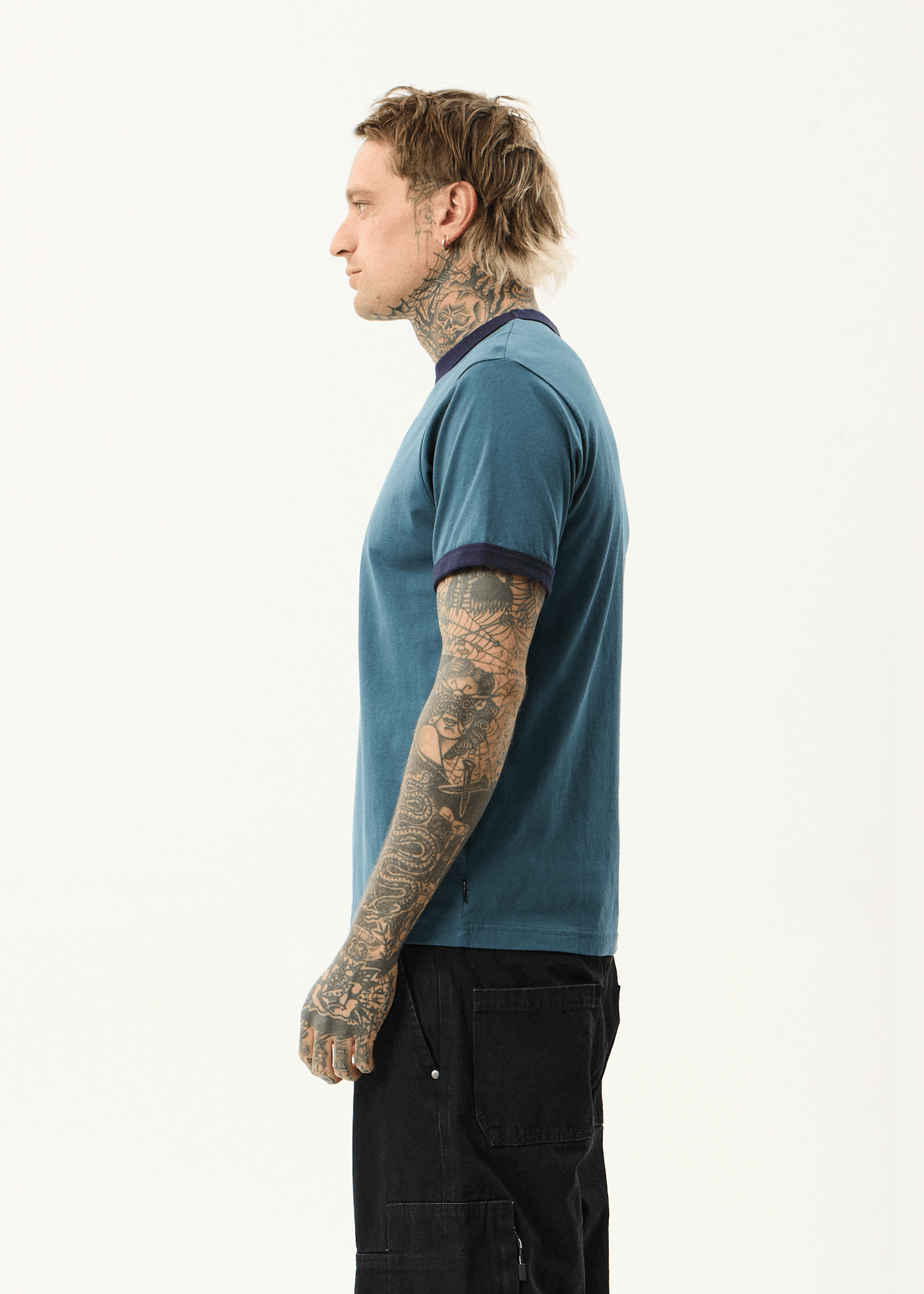 AFENDS Mens Witchcraft - Ringer Tee - Fuel