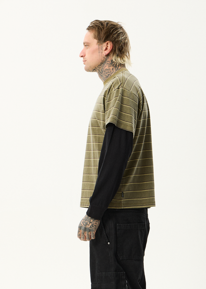 AFENDS Mens My Tribe - Layered Boxy Long Sleeve Tee - Boa