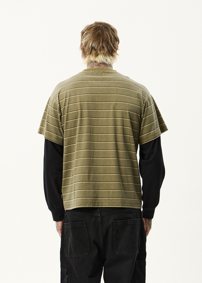AFENDS Mens My Tribe - Layered Boxy Long Sleeve Tee - Boa