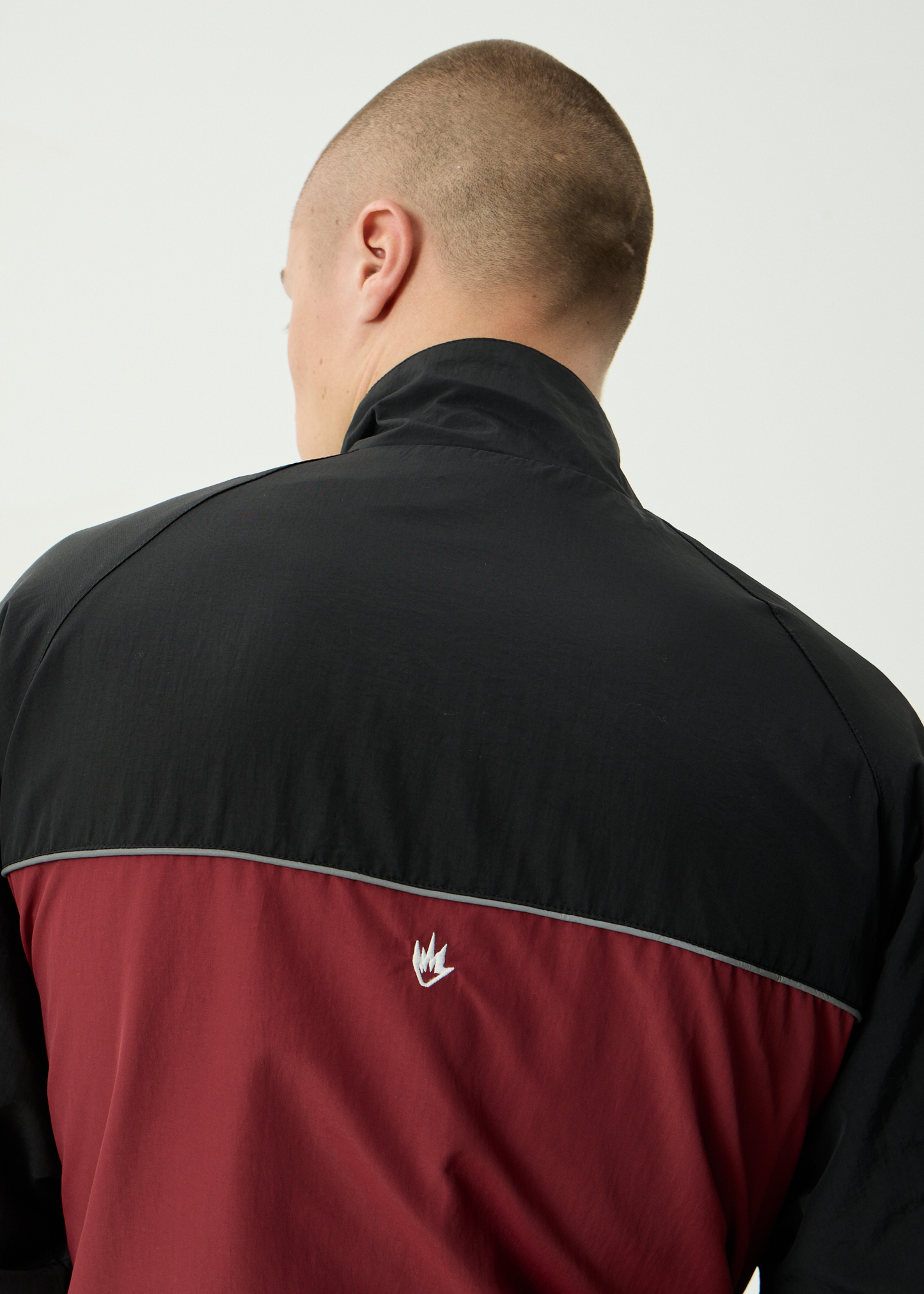 AFENDS Mens Sporting - Sports Spray Jacket - Burgundy