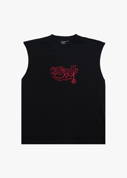 AFENDS Mens Ballz - Sleeveless Tee - Black