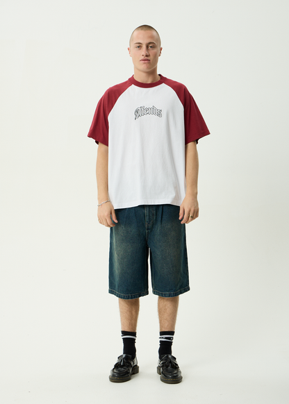 AFENDS Mens Home - Raglan Tee - White