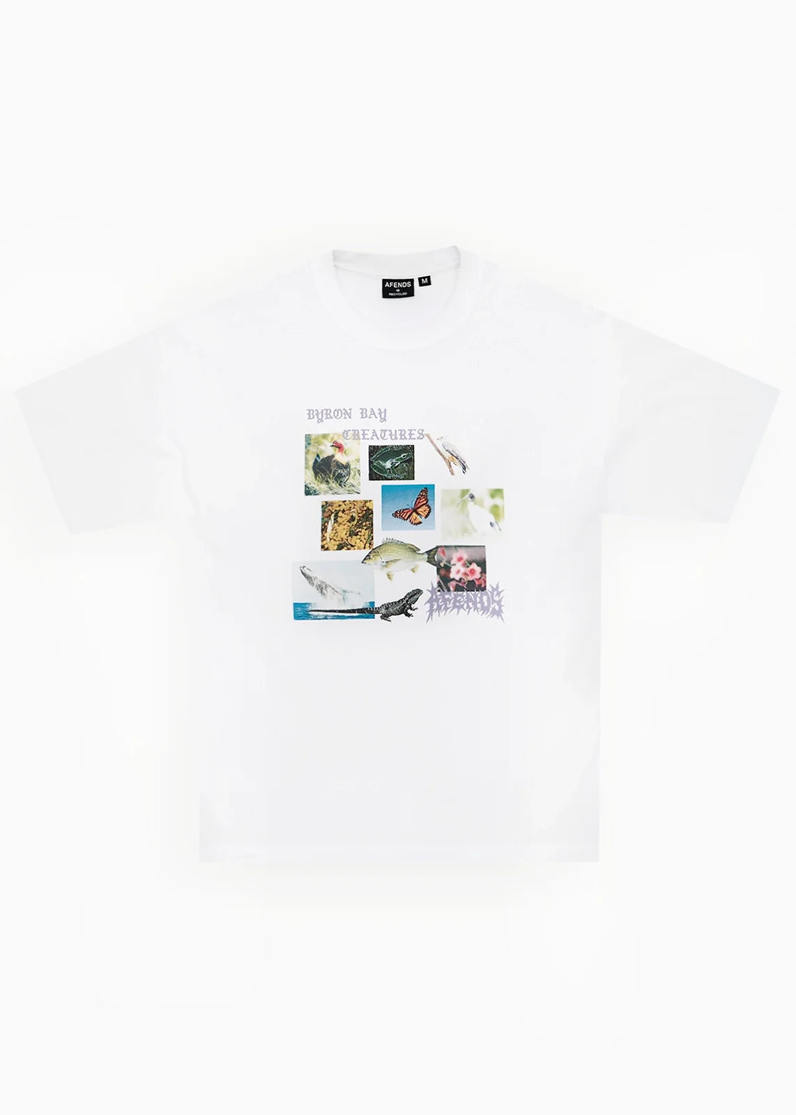 AFENDS Mens Creatures - Boxy Tee - White