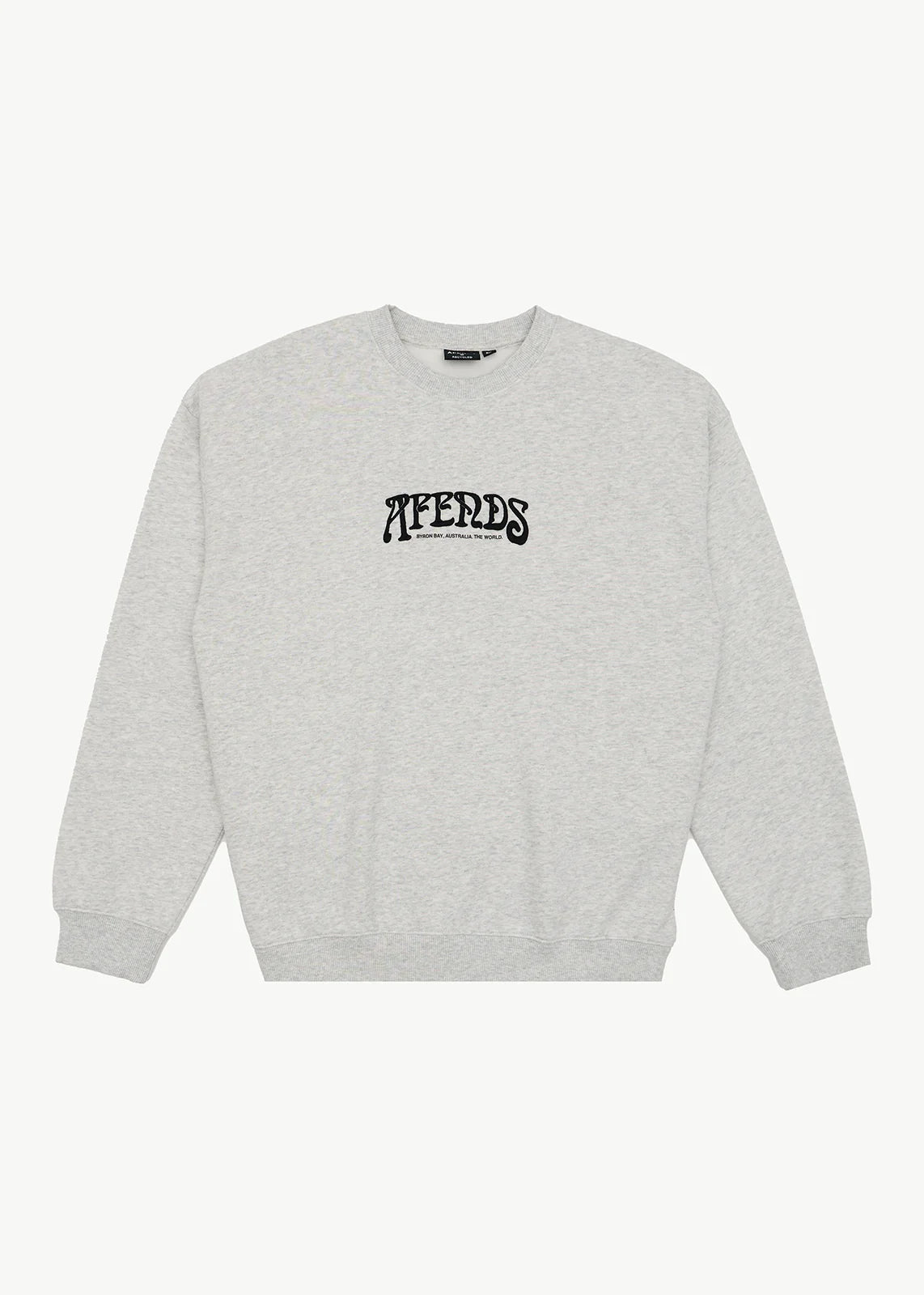 AFENDS Mens Perception - Crew Neck - Grey Marle