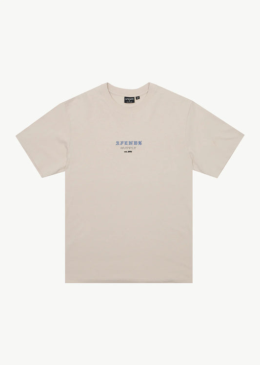 AFENDS Mens Anniversary - Retro Tee - Moonbeam