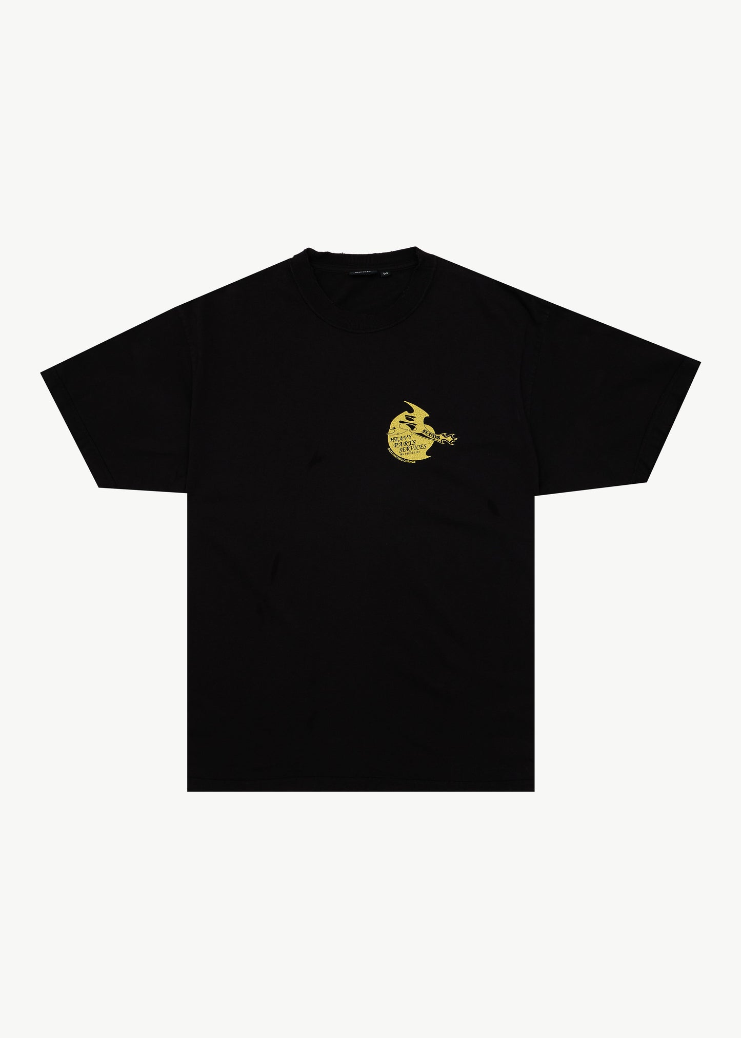 AFENDS Mens Heavy Parts - Heavyweight Boxy Tee - Stone Black