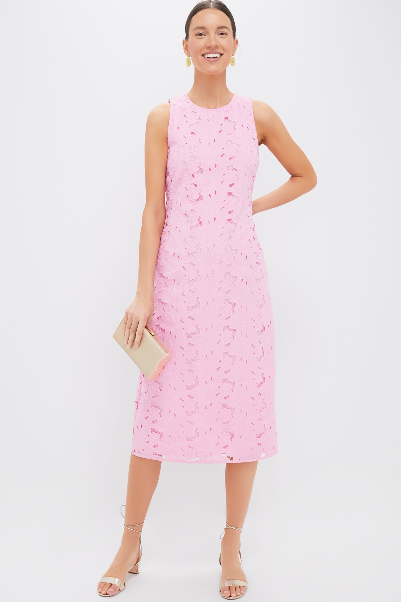 Carnation Eyelet Evelyn Midi Dress