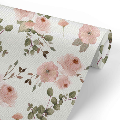 Millie's Dusty Rose Garden Removable Wallpaper