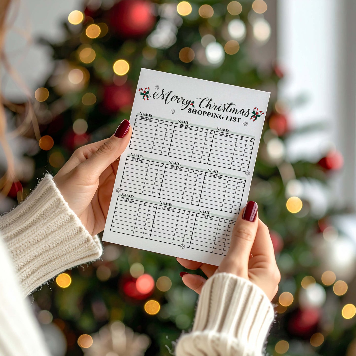 Christmas Shopping List - Free Digital Download