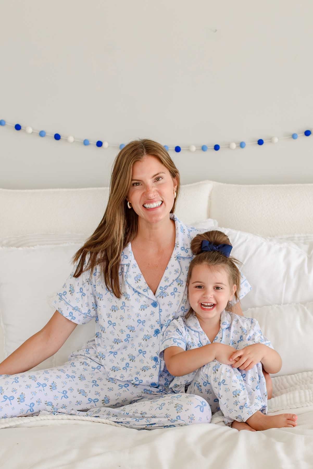 Girls' Two-Piece Bamboo Flare Lounge Set | Tied In Blooms