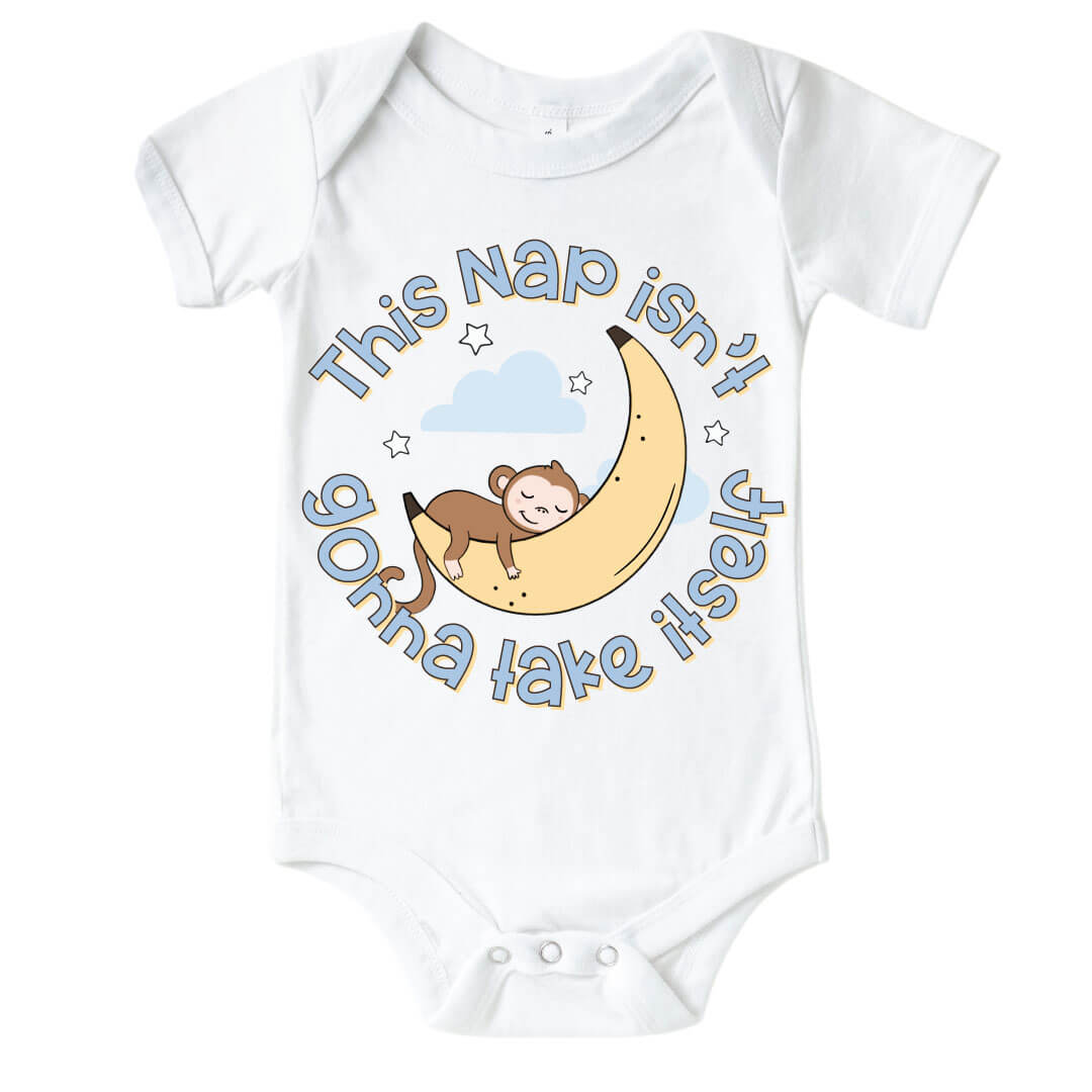 Nap Time Graphic Bodysuit & Kids Tee | White