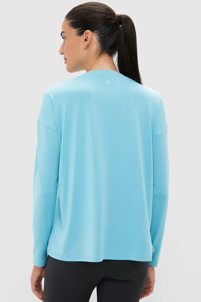 Bright Blue Long Sleeve Performance Jersey Ryan Boyfriend Tee