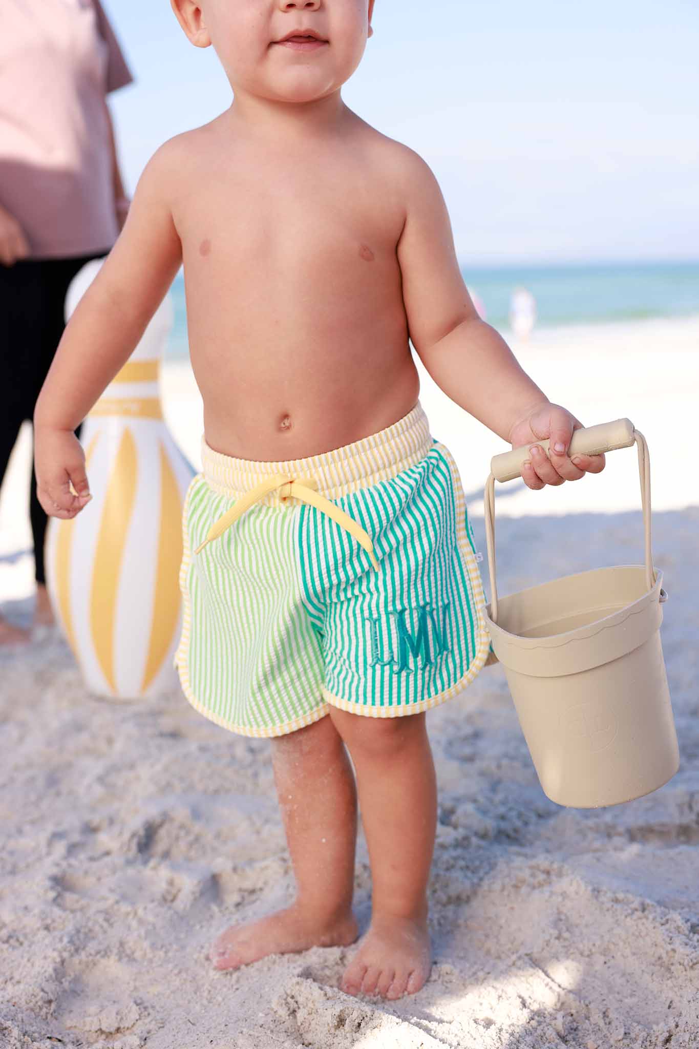 Boy's Swim Trunks | Multi-Color Seersucker