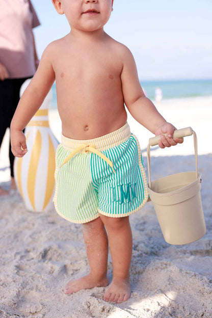 Boy's Swim Trunks | Multi-Color Seersucker